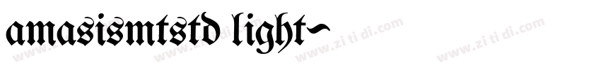 amasismtstd light字体转换